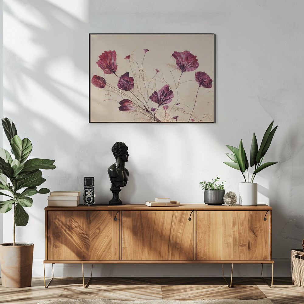 Purple Flowers Poster och Canvastavla