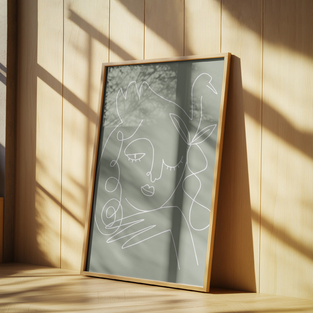 Woman Green Poster och Canvastavla