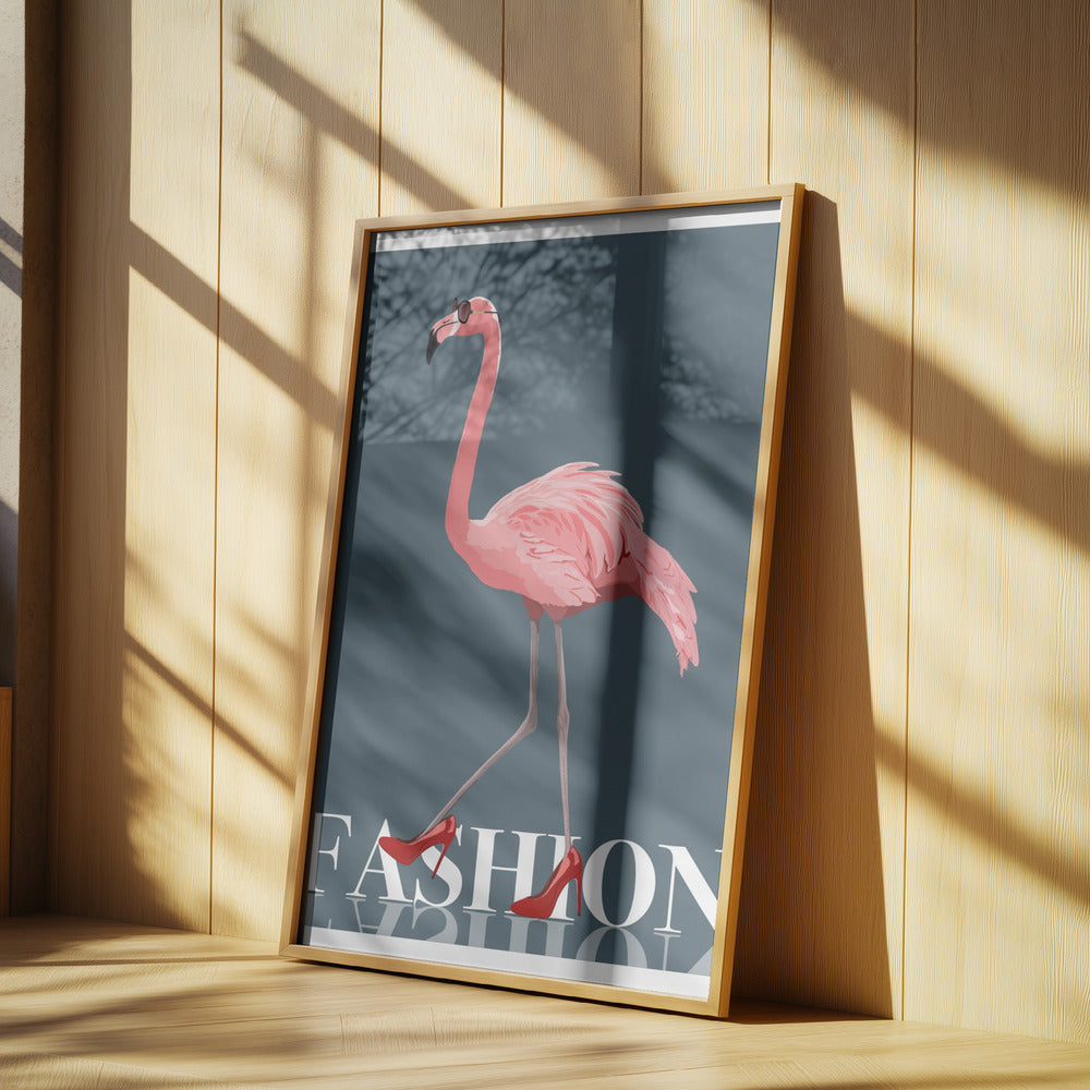 Fashion Flamingo Poster och Canvastavla