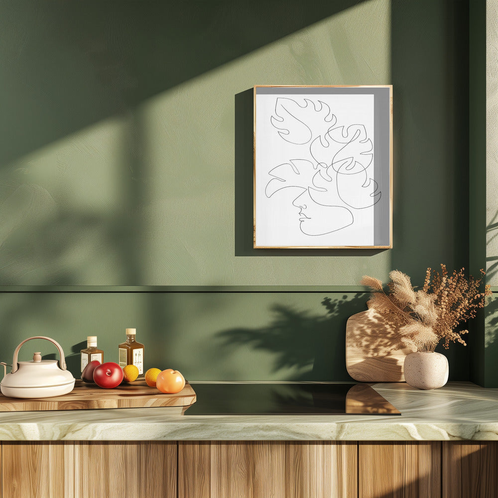 Monstera Crown Poster och Canvastavla