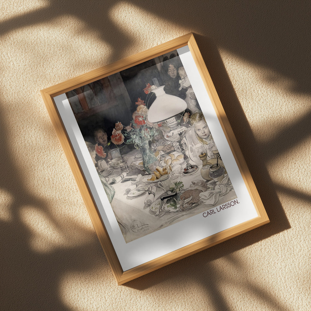 Around the Evening Lamp (1900) Poster och Canvastavla