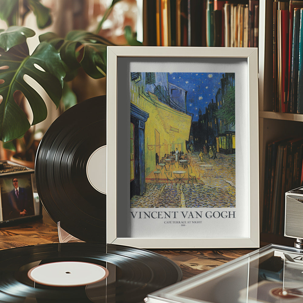 Café Terrace At Night Poster och Canvastavla