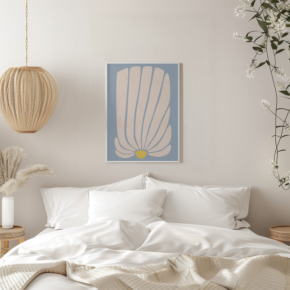 White Gerbera Flower Poster och Canvastavla