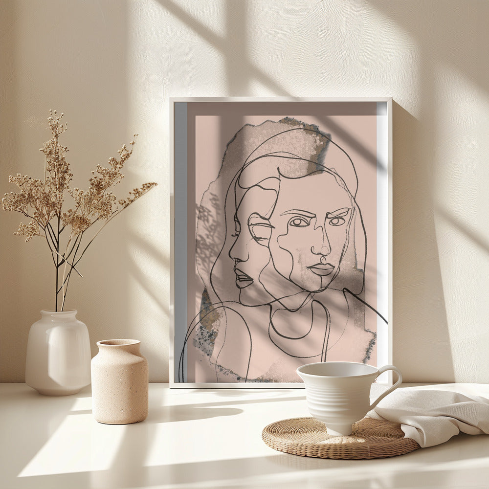 Time Whispers (Peach) Poster och Canvastavla