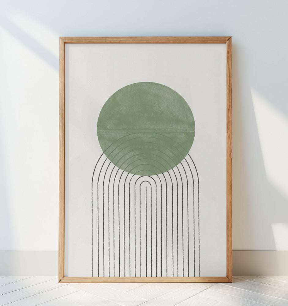 Green Moon No1. Poster och Canvastavla