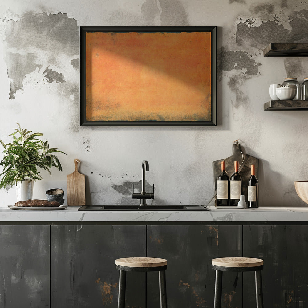 Minimal Orange Abstract 01 Poster och Canvastavla
