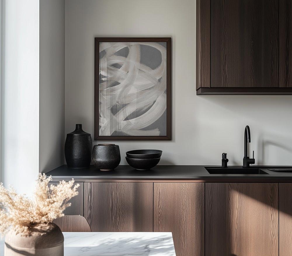 Abstract Brush Strokes 129X Poster och Canvastavla