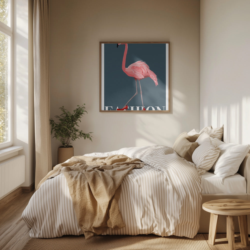 Fashion Flamingo Poster och Canvastavla