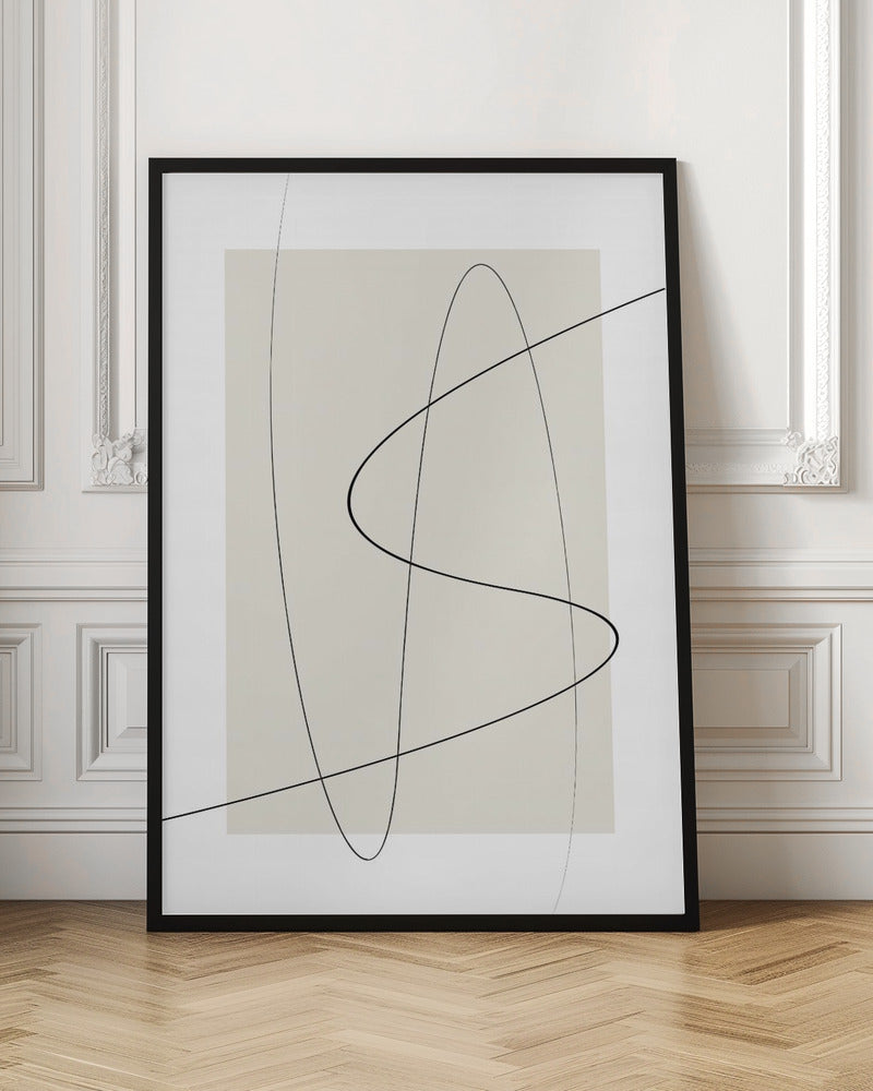 Beige Abstract Poster och Canvastavla