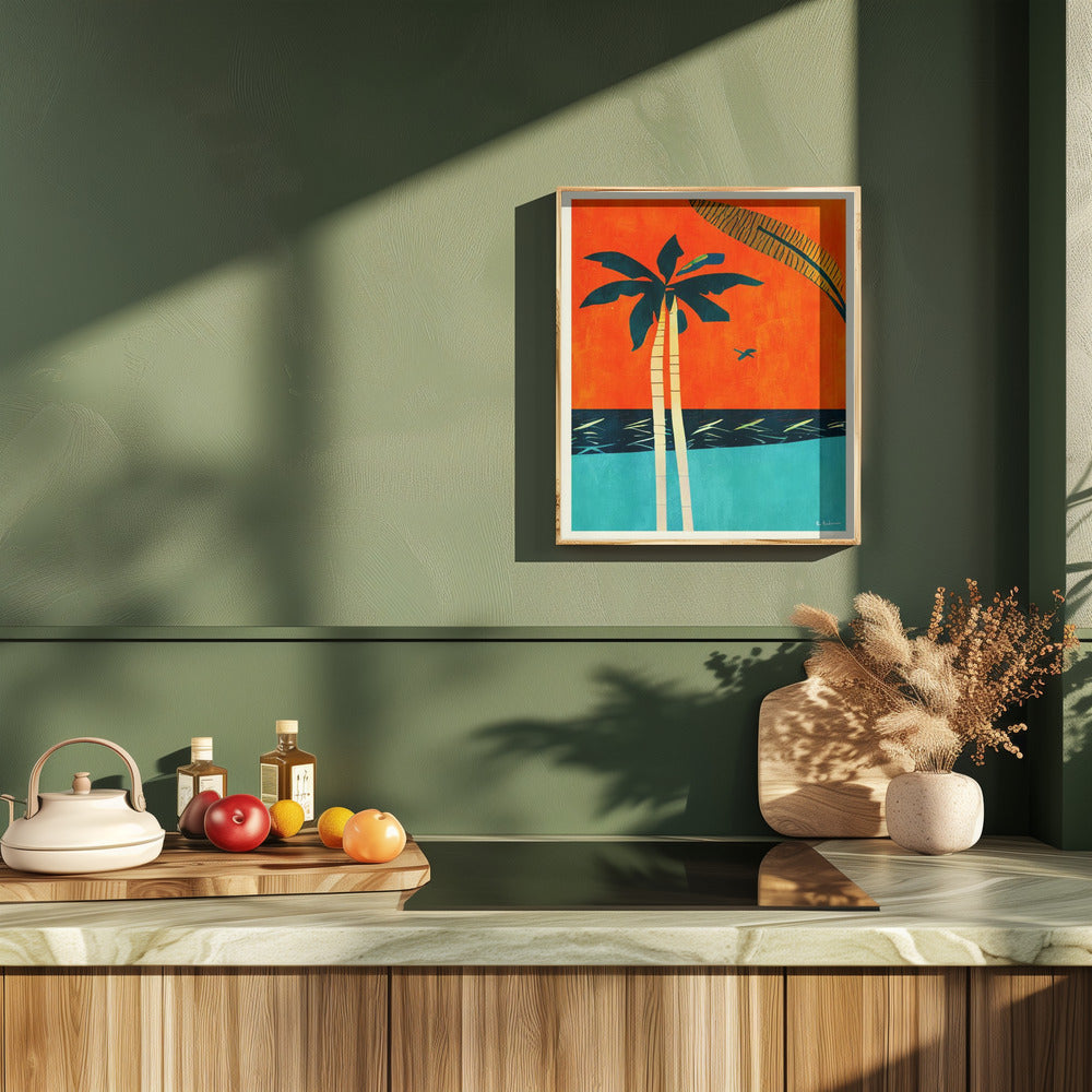Barbados Sunset Poster och Canvastavla