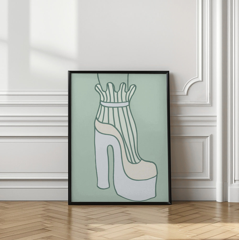 Shoe Green Poster och Canvastavla