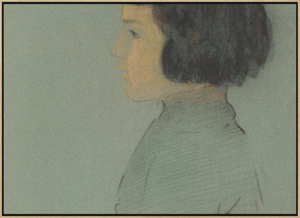 Young Woman In Profile Poster och Canvastavla