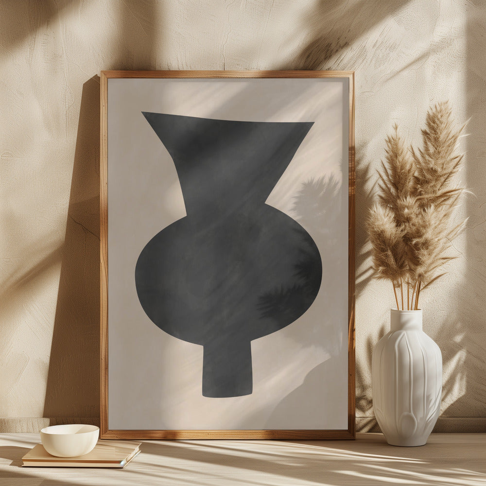 Black Vase Artwork Poster och Canvastavla