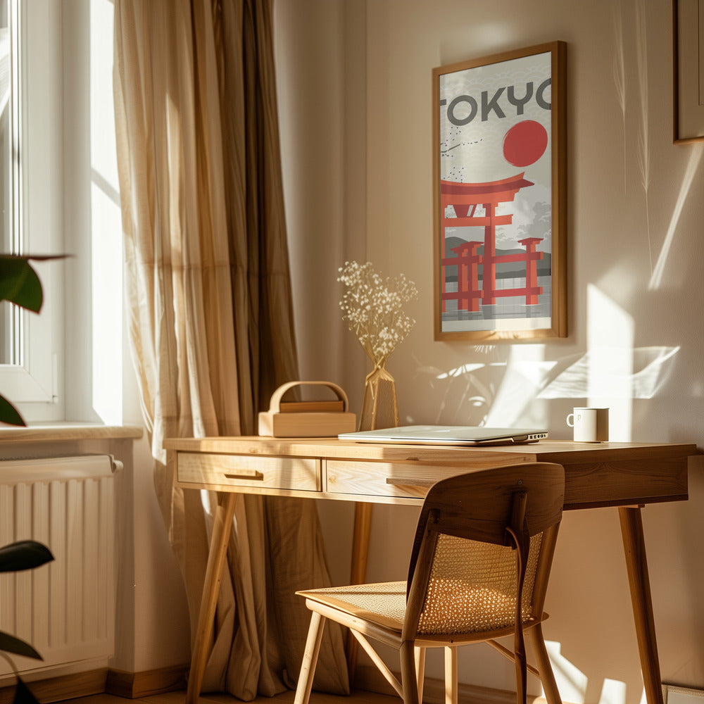 Kyoto Sun Poster och Canvastavla