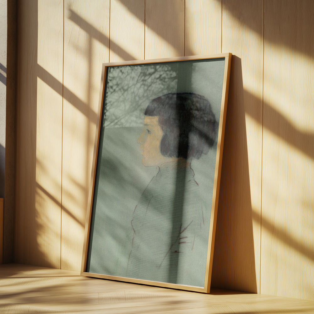 Young Woman In Profile Poster och Canvastavla