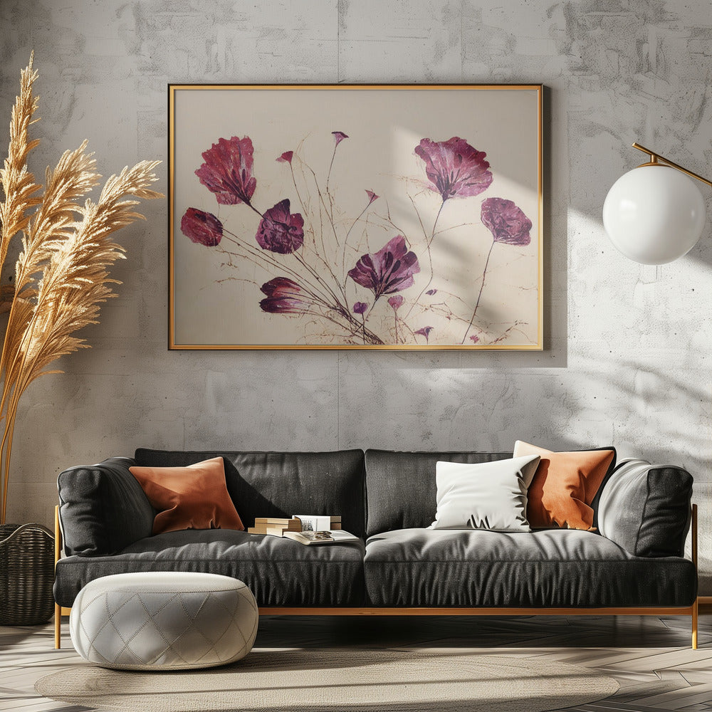 Purple Flowers Poster och Canvastavla