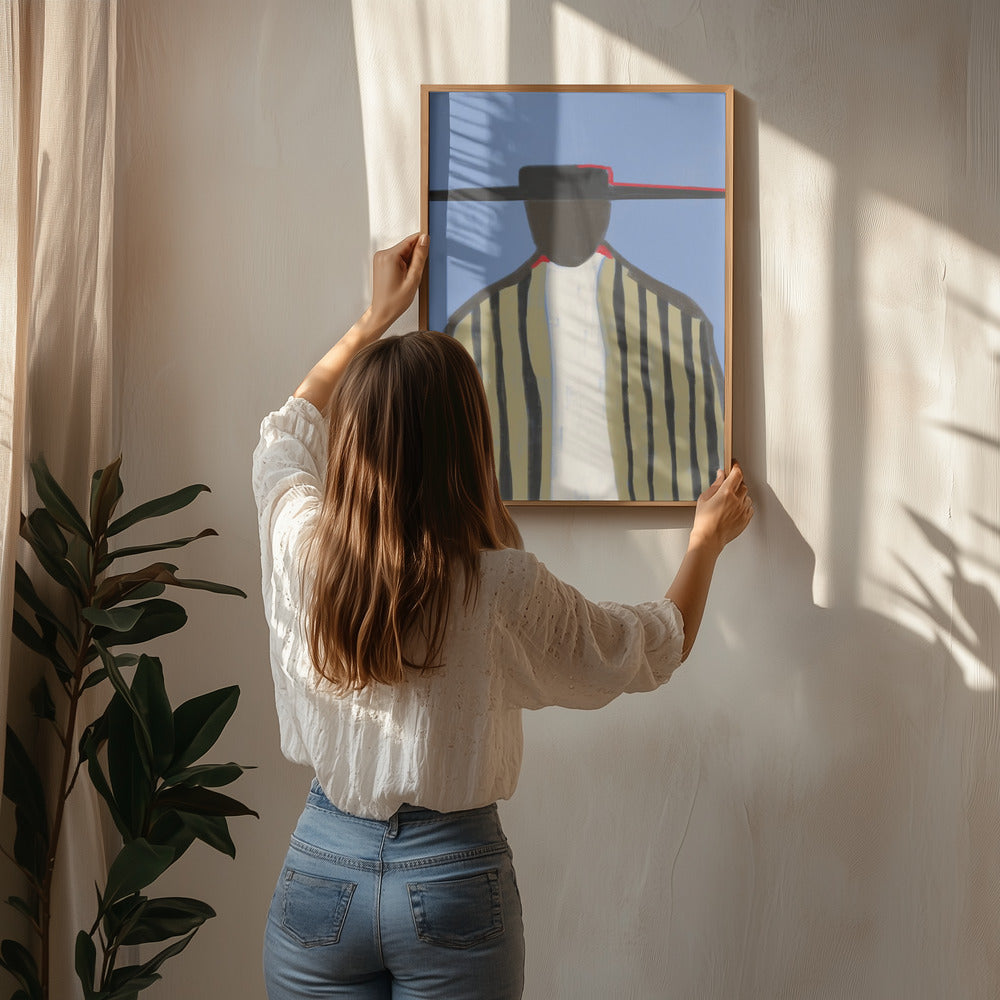 Bold Hat and Stripes New Mexico Style Poster och Canvastavla