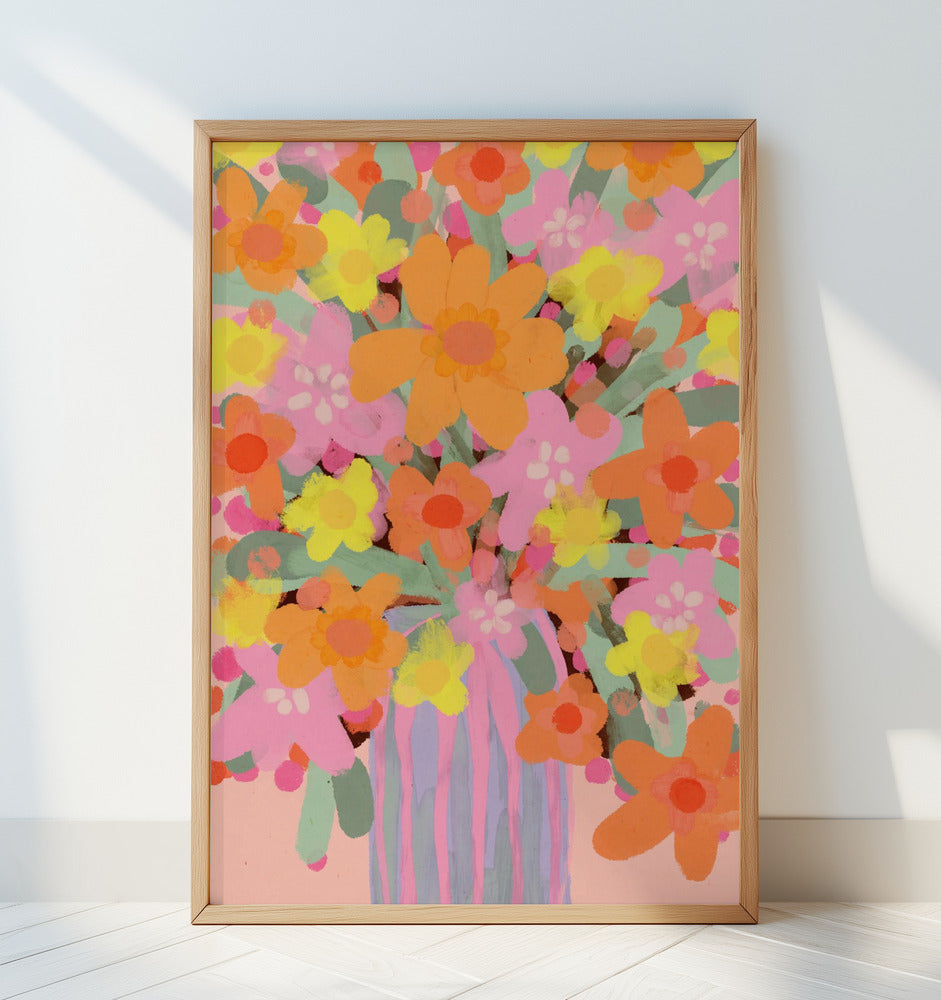 Neon Bouquet Poster och Canvastavla