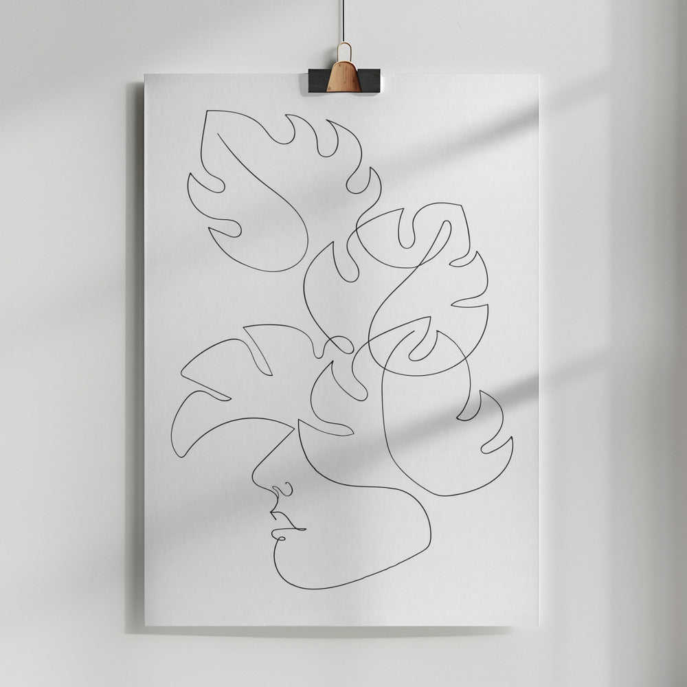 Monstera Crown Poster och Canvastavla