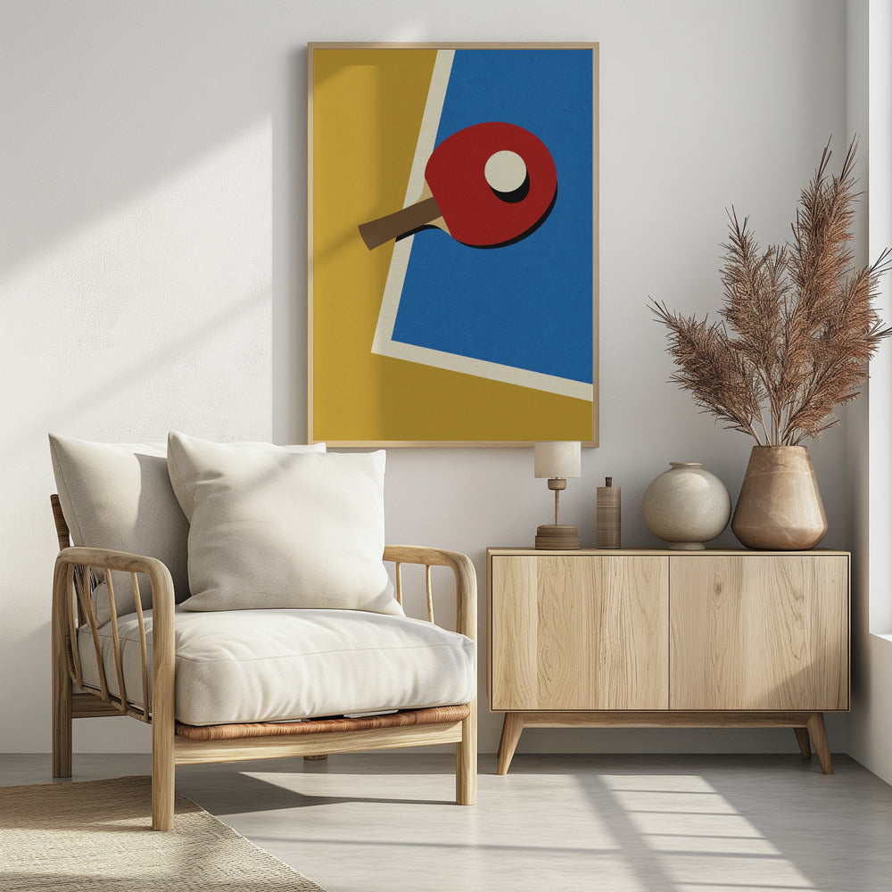 Table Tennis Team Red Poster och Canvastavla