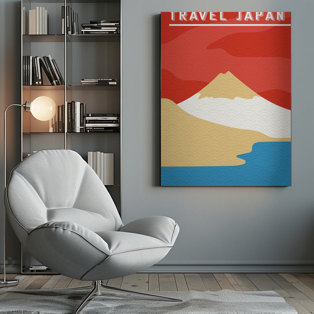 Traval Japan Minimilism Ii Poster och Canvastavla