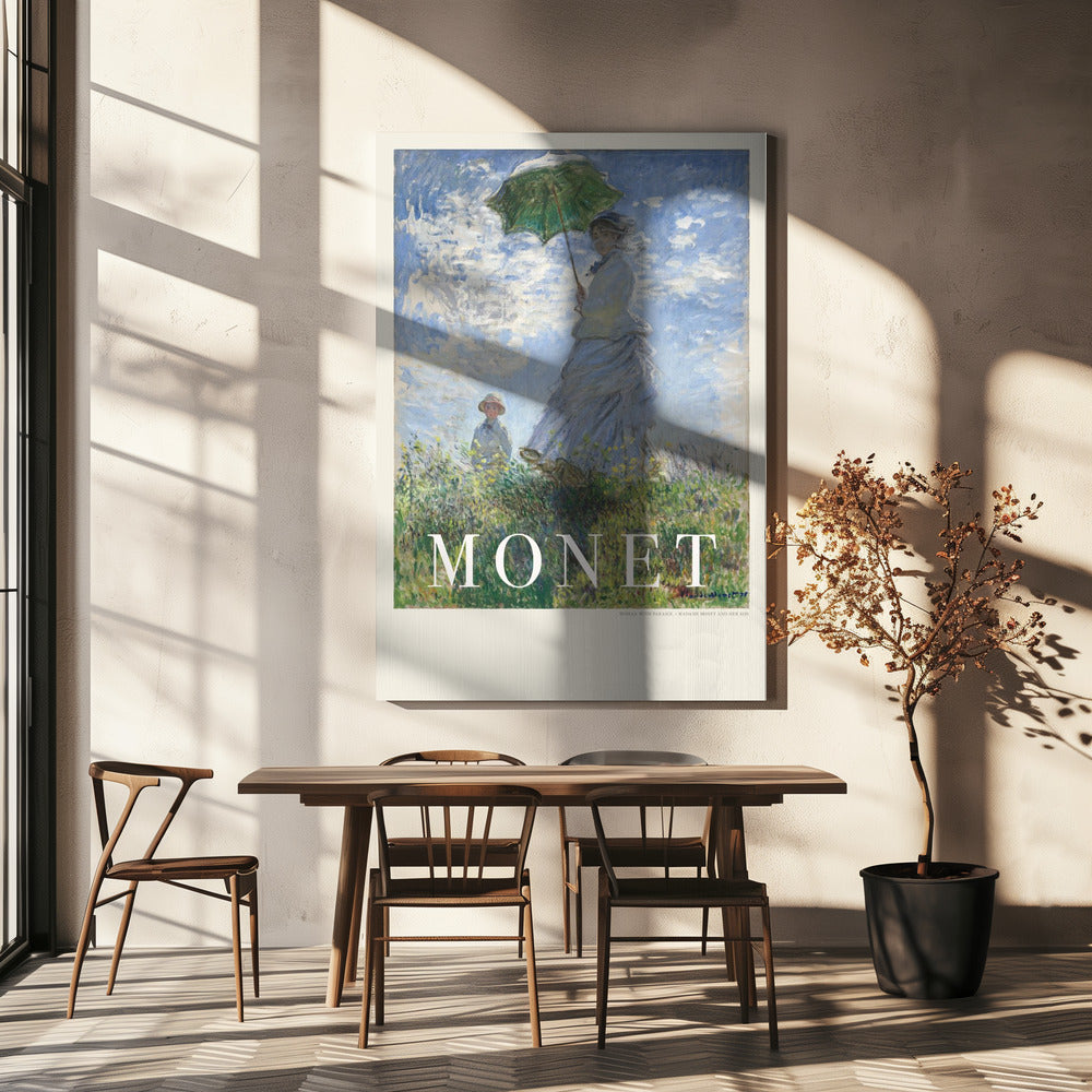 Woman With Parasol Poster och Canvastavla