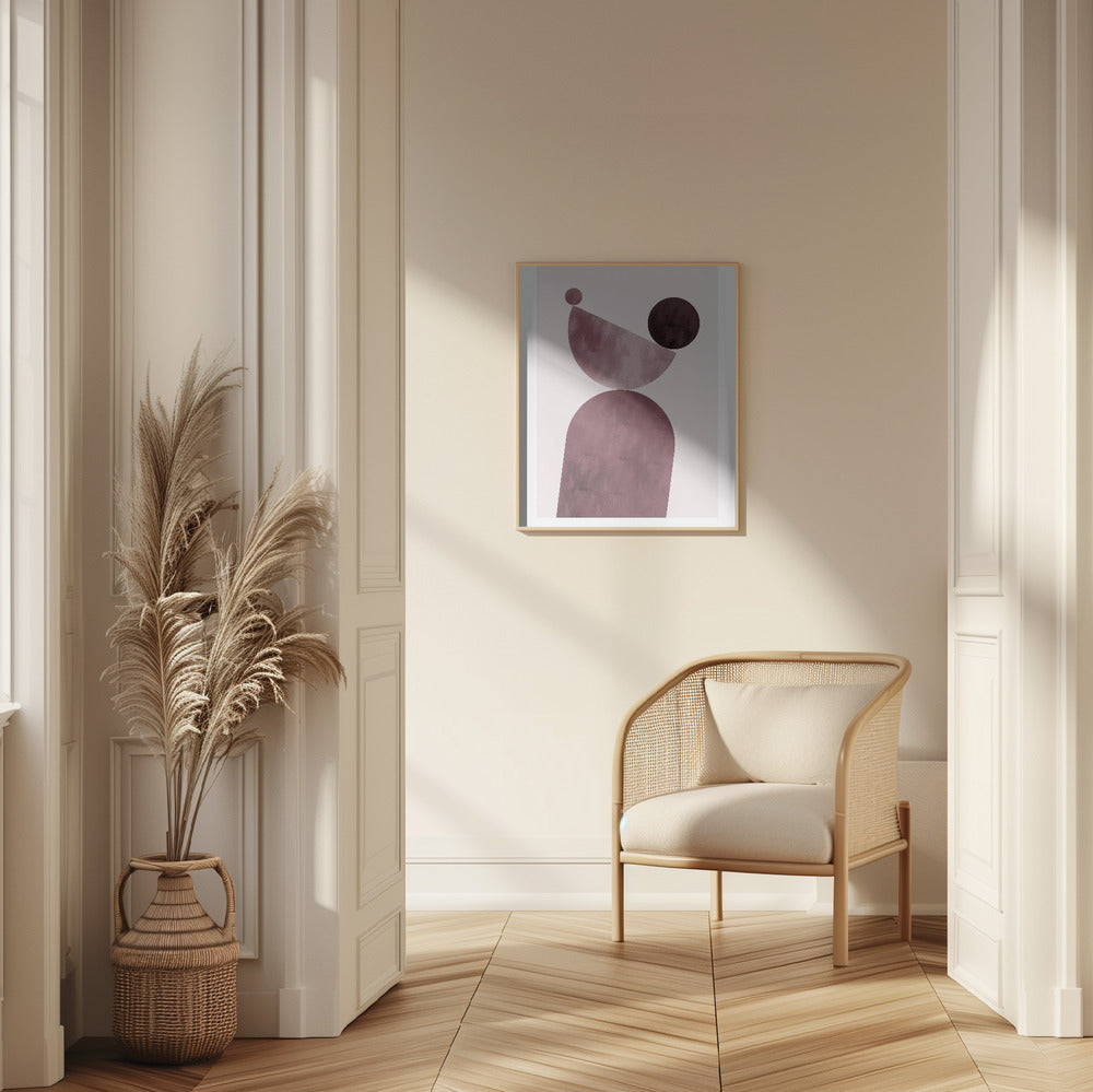 Geometrical Shapes Purple Poster och Canvastavla