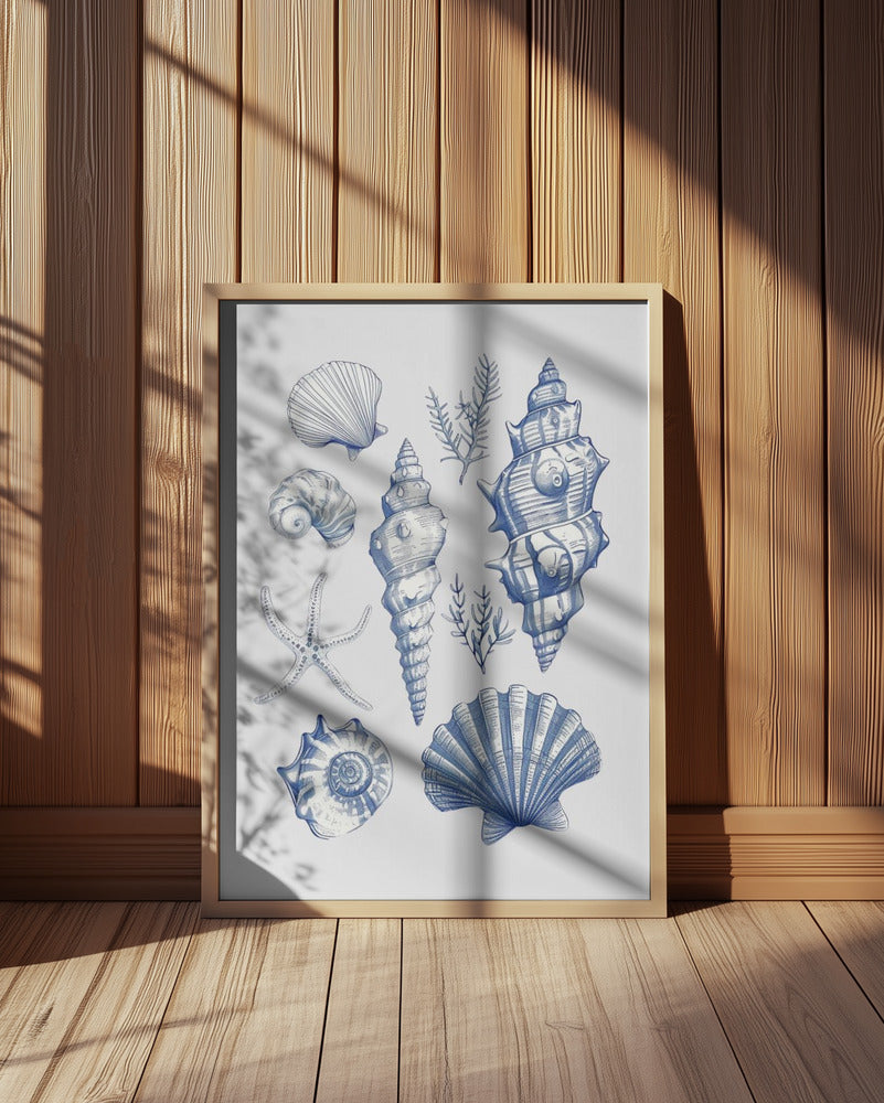 11x14 Shell Collage Poster och Canvastavla