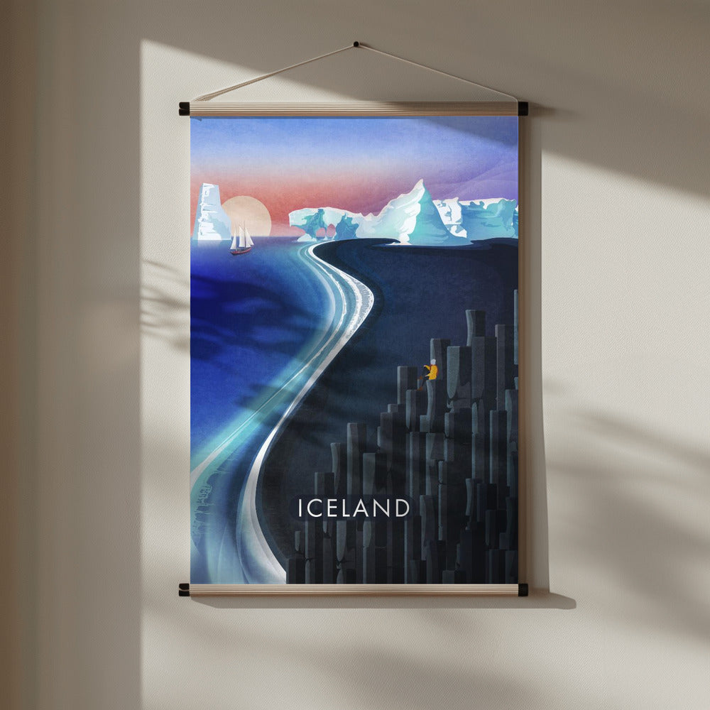 Iceland Text.png Poster och Canvastavla