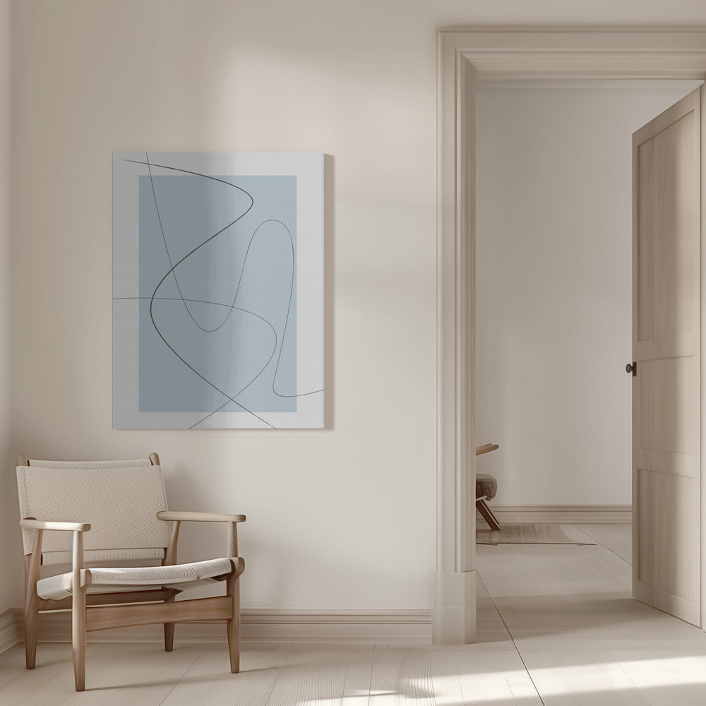 Blue Abstract Poster och Canvastavla