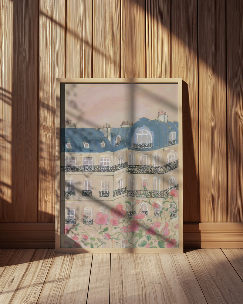 Sunset Over Paris 70x100 Poster och Canvastavla