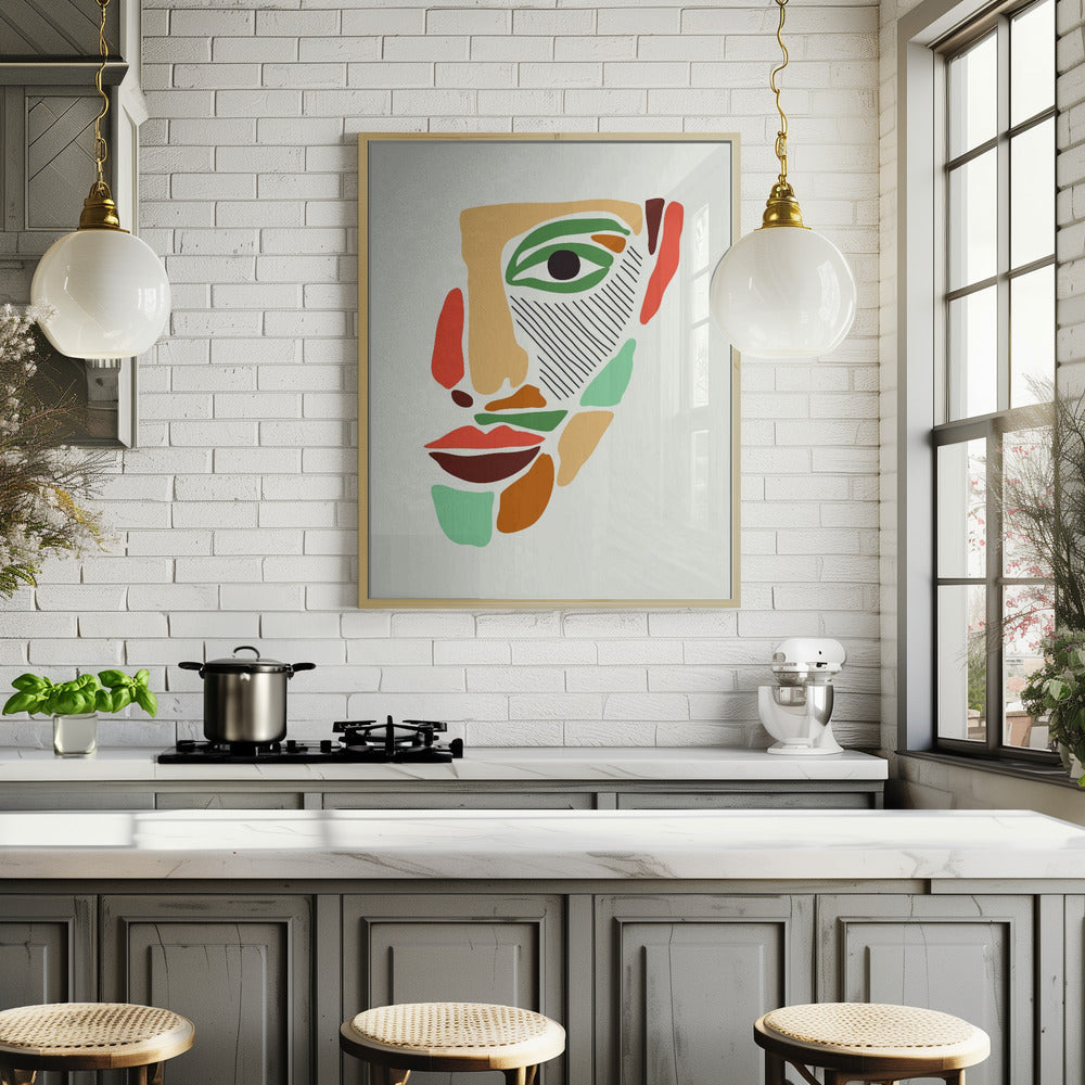 Color Abstract Faces #2 Poster och Canvastavla