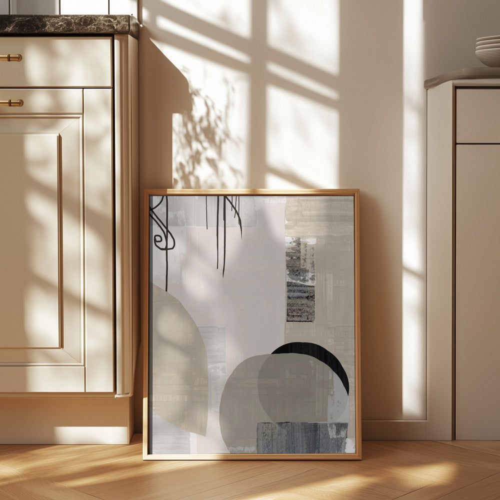 Monochrome Fluidity Poster och Canvastavla