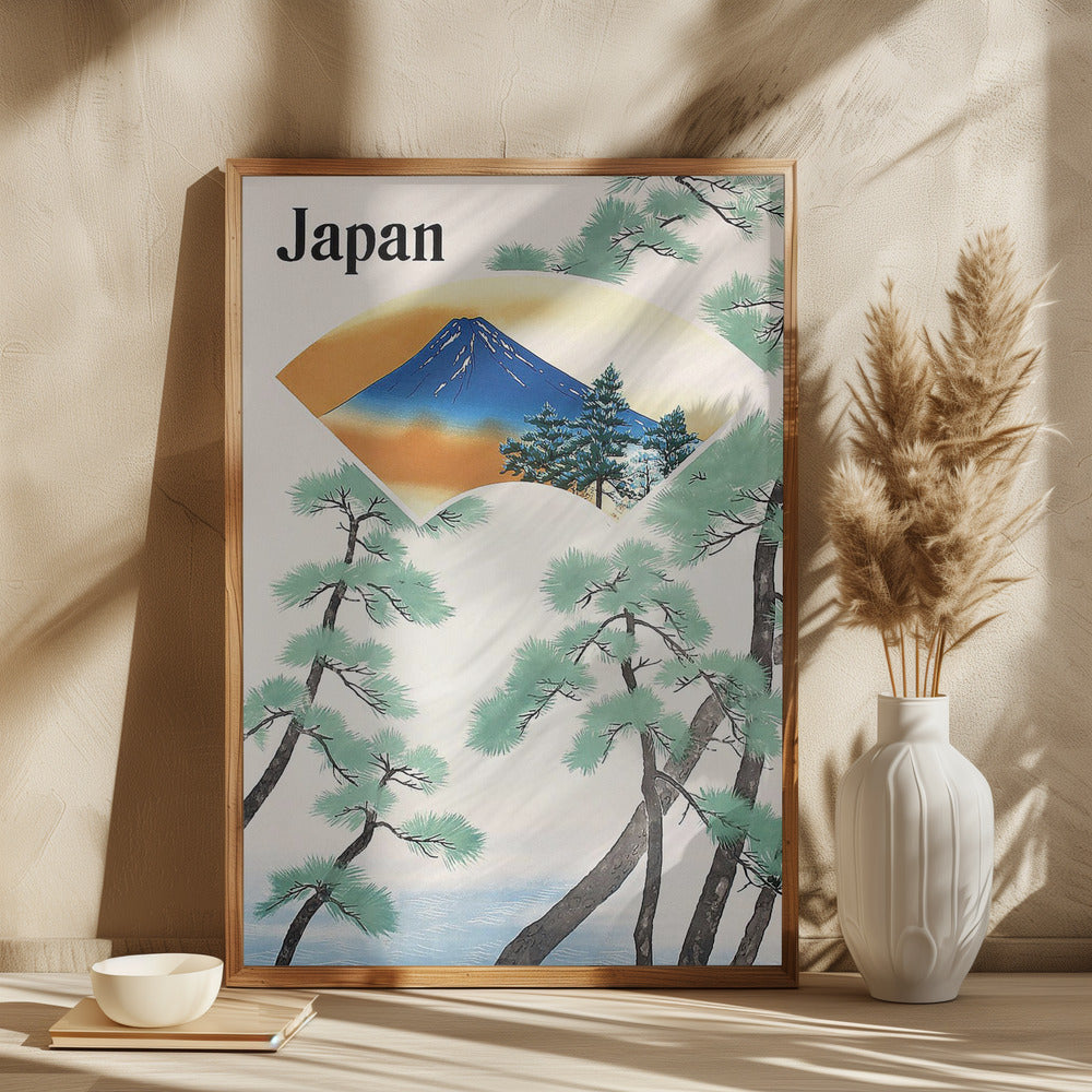 1930s Japanese Government Railways Travel Poster Poster och Canvastavla