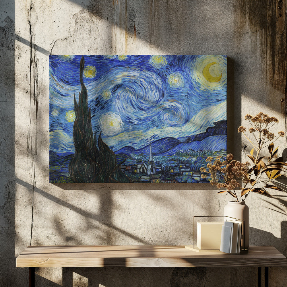 The Starry Night Poster och Canvastavla