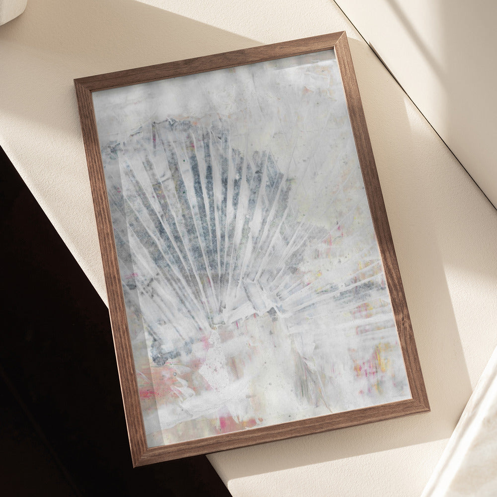 Abstract shell painting natural structure mural Poster och Canvastavla