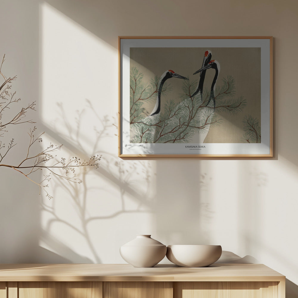 Cranes From Momoyogusa Poster och Canvastavla