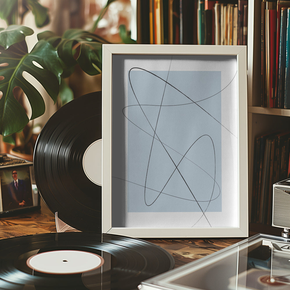 Blue Abstract Poster och Canvastavla