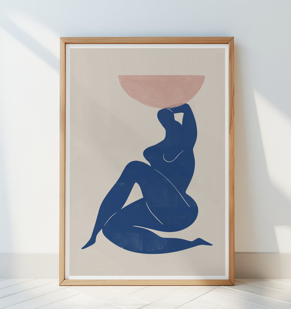 Vase and Woman Poster och Canvastavla