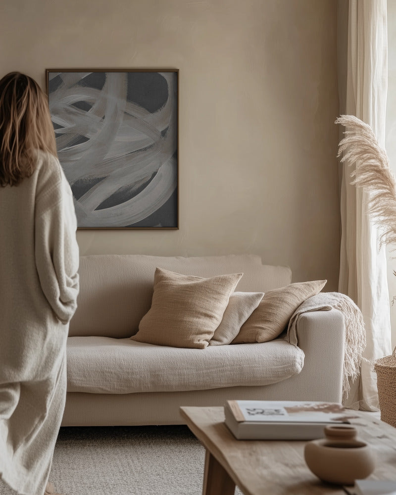 Abstract Brush Strokes 129X Poster och Canvastavla