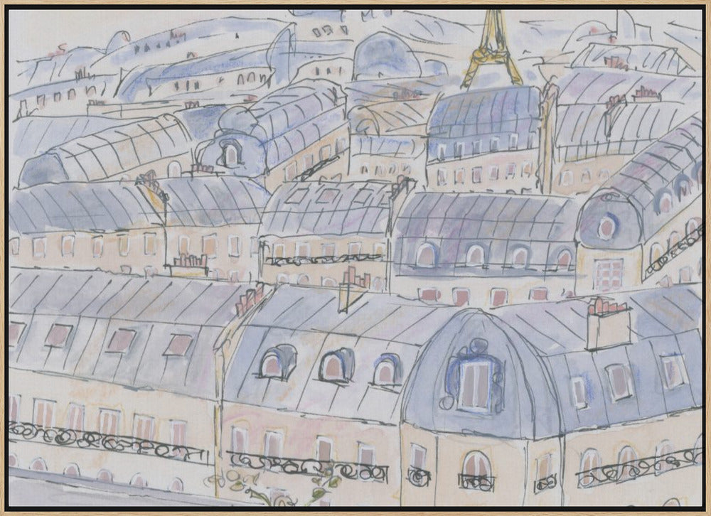 Parisian Rooftop 70x100 Poster och Canvastavla