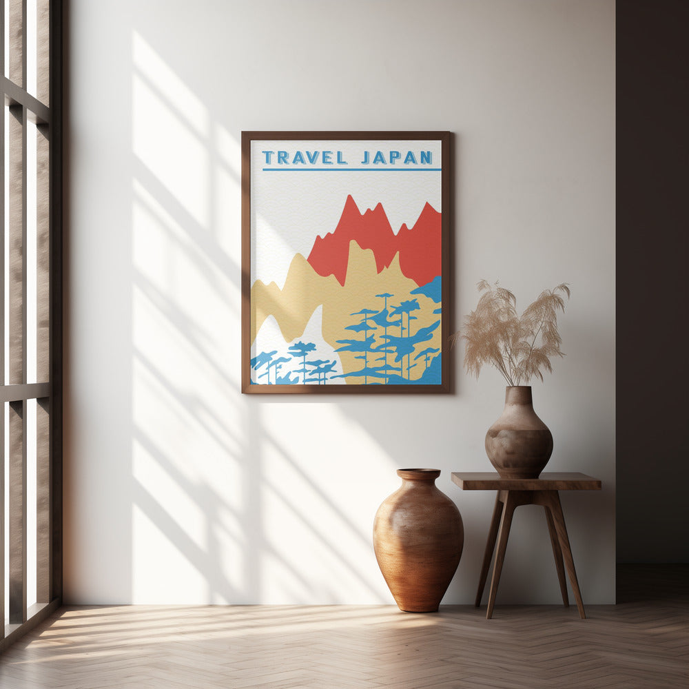 Traval Japan Minimilism Iii Poster och Canvastavla