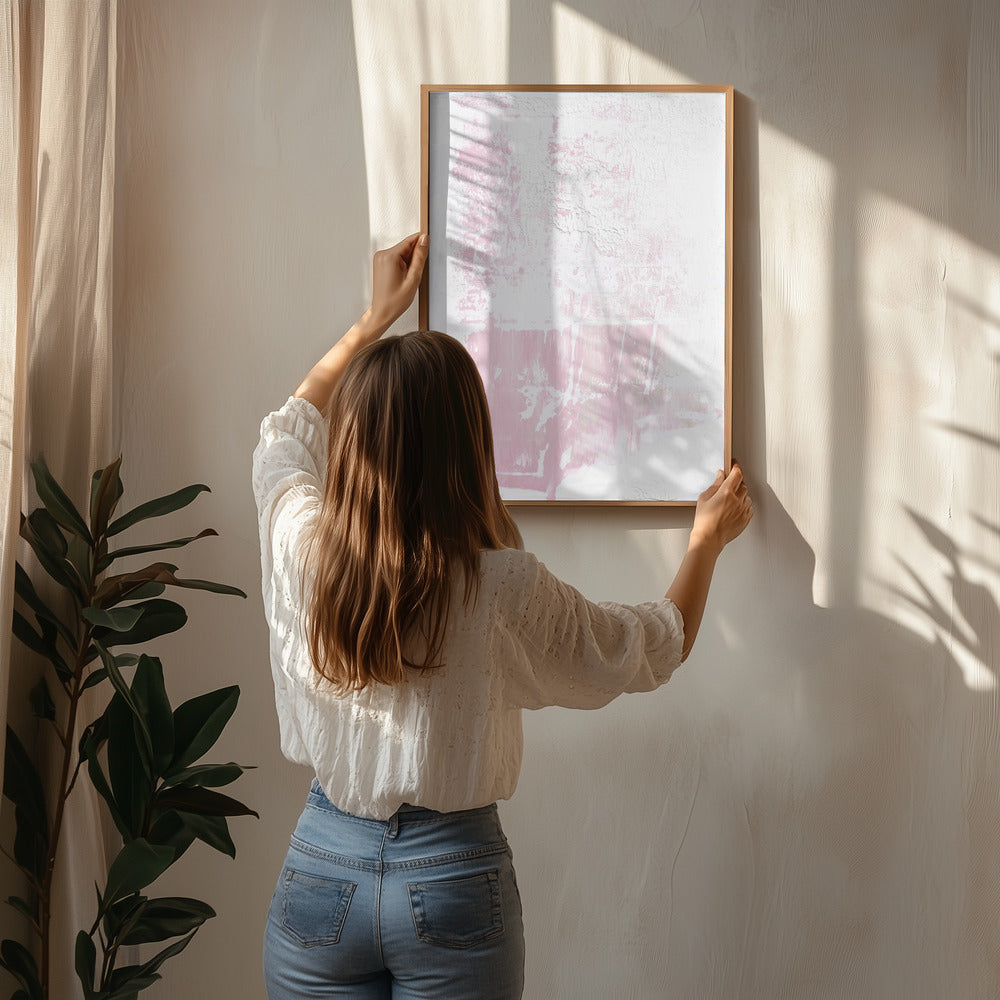 Pink abstract Poster och Canvastavla