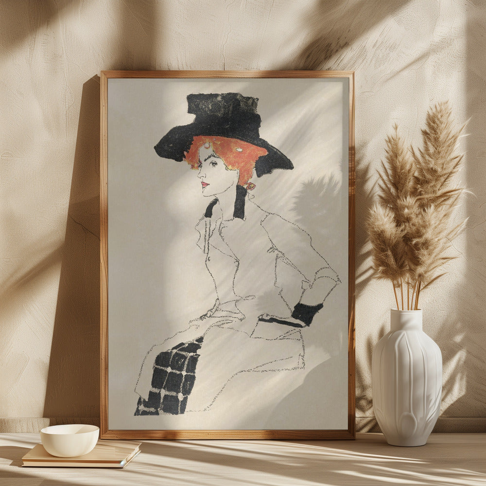 Portrait of a Woman 1910 Poster och Canvastavla