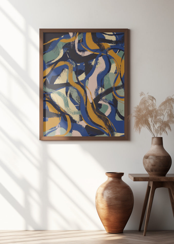 Colorful Strokes Pattern Poster och Canvastavla