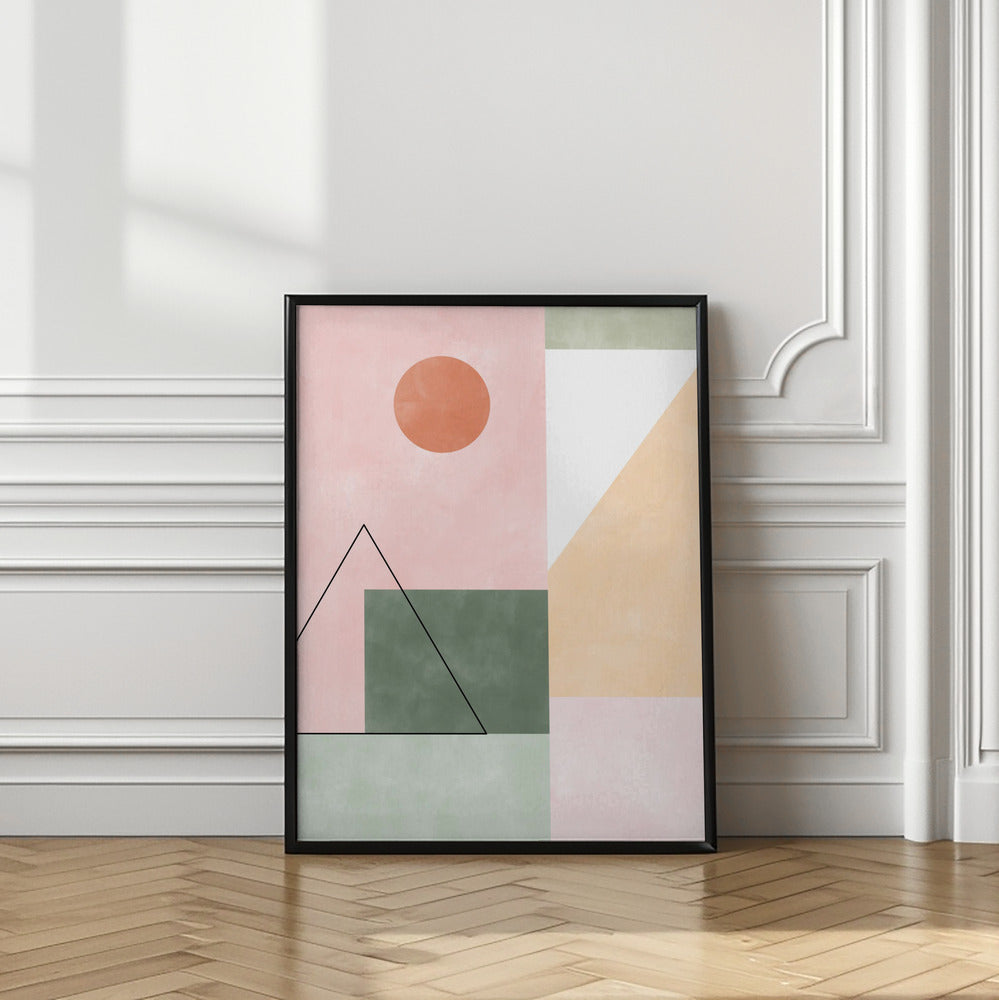 3x4 Aspectratio Pinkgreen21 Poster och Canvastavla