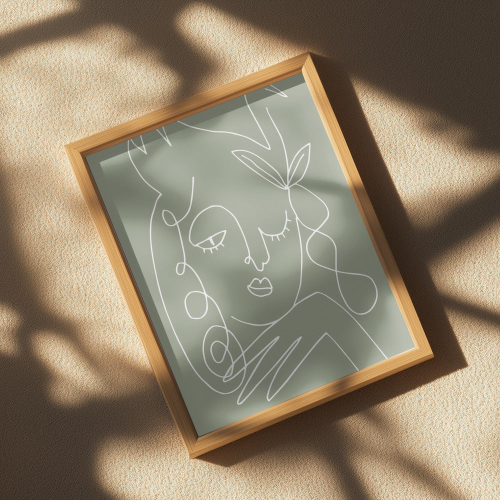 Woman Green Poster och Canvastavla