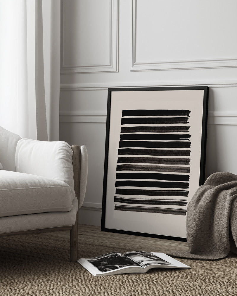 Stripes_Beige Poster och Canvastavla