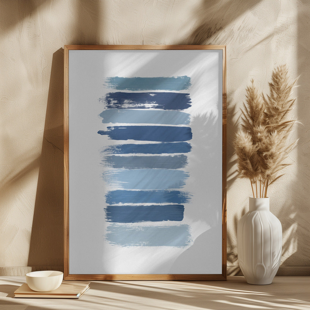 Ombre Blue Poster och Canvastavla