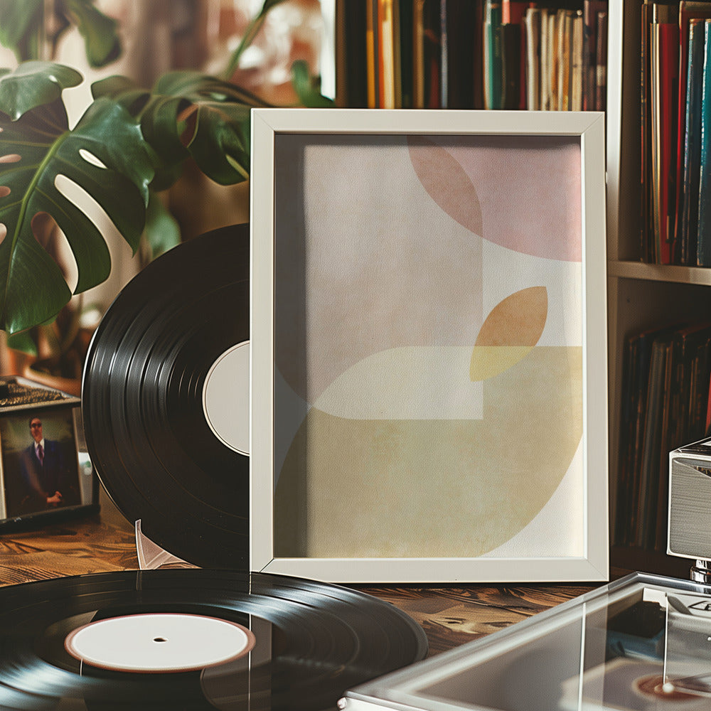 Aqua Shapes1 Kopie Poster och Canvastavla